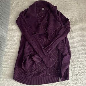 Ivivva purple open cardigan